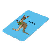 かわいいハッピーオーストラリアカンガルーイラストレーション マグネット (左側)