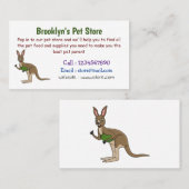 かわいいハッピーオーストラリアカンガルーイラストレーション 名刺 (正面/裏面)