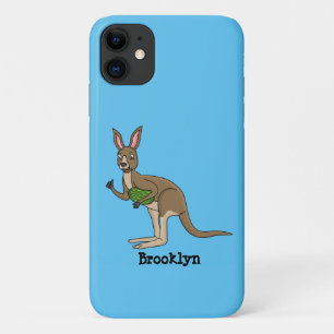 かわいいハッピーオーストラリアカンガルーイラストレーション iPhone 11 ケース