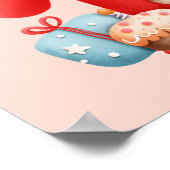 かわいいハッピーカウー1歳の誕生日 ポスター (角)