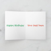 かわいいハッピーカップケーキ漫画イラストレーション カード (内部)