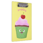 かわいいハッピーカップケーキ漫画イラストレーション クリップボード (右)