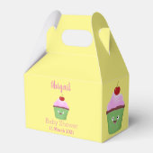 かわいいハッピーカップケーキ漫画イラストレーション フェイバーボックス (裏面サイド)