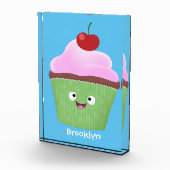 かわいいハッピーカップケーキ漫画イラストレーション フォトブロック (右)