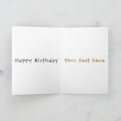 かわいいハッピーカリフォルニアウズラの漫画イラストレーション カード (内部)