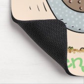 かわいいハッピーカリフォルニアウズラの漫画イラストレーション マウスパッド (コーナー)