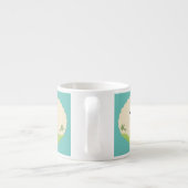 かわいいハッピーカリフラワー野菜の漫画 エスプレッソカップ (裏面)