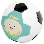 かわいいハッピーカリフラワー野菜の漫画 サッカーボール (3/4)