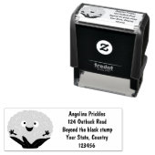 かわいいハッピーカリフラワー野菜の漫画 セルフインキングスタンプ (インサイチュ)