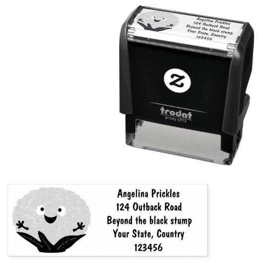 かわいいハッピーカリフラワー野菜の漫画 セルフインキングスタンプ (インサイチュ)