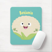 かわいいハッピーカリフラワー野菜の漫画 マウスパッド (マウス)