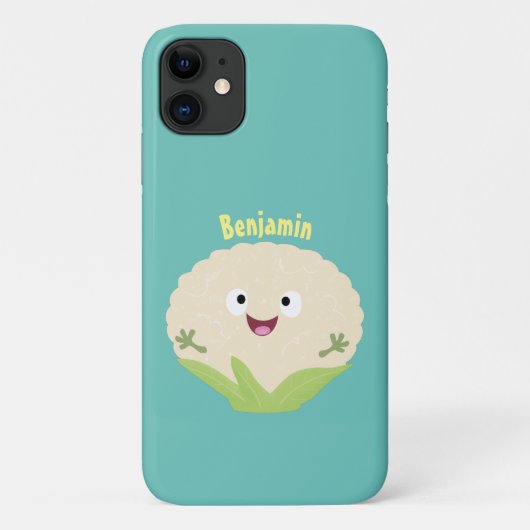 かわいいハッピーカリフラワー野菜の漫画 Case-Mate iPhoneケース (裏面)