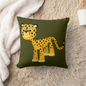 かわいいハッピーカートゥーチーター装飾用クッション クッション (ブランケット)