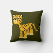 かわいいハッピーカートゥーチーター装飾用クッション クッション (裏面)