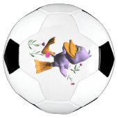 かわいいハッピーカートゥーランニングカモの花 サッカーボール (回転)