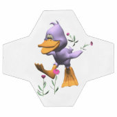 かわいいハッピーカートゥーランニングカモの花 サッカーボール (フラット)