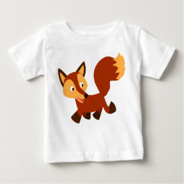 かわいいハッピーカートゥーンキツネベビーTシャツ ベビーTシャツ