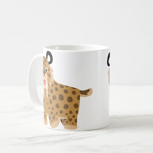 かわいいハッピーカートゥーンスミロドンマグ コーヒーマグカップ (正面左)