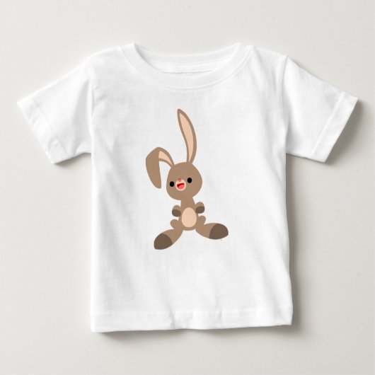 かわいいハッピーカートゥーンラビットベビーTシャツ ベビーTシャツ (正面)