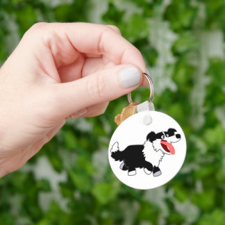 かわいいハッピーカートゥー縁どンコリーキーチェーン キーホルダー