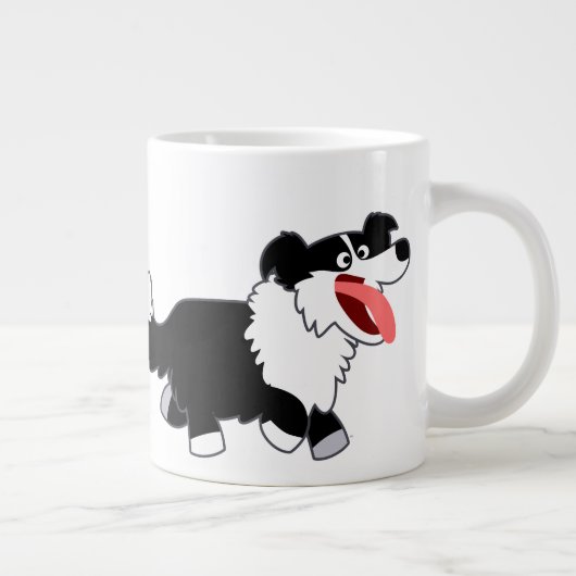 かわいいハッピーカートン縁どコリージャンボマグ ジャンボコーヒーマグカップ (右)