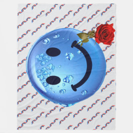 かわいいハッピーガイ! フリースブランケット