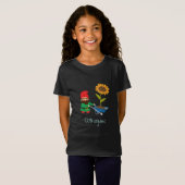 かわいいハッピーガーデン格言 オーガニック Tシャツ (正面フル)