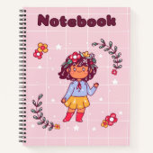 かわいいハッピーガール💗✨ ノートブック (正面)