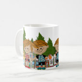 かわいいハッピーキッズ コーヒーマグカップ (正面左)