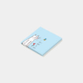 かわいいハッピーキャットとビー ポストイット (アングル)