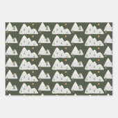 かわいいハッピーキャンパーアウトドアアドベンチャー ラッピングペーパーシート (正面3)