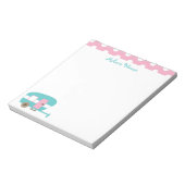 かわいいハッピーキャンパーパーソナライズされたメモ帳 ノートパッド (回転)
