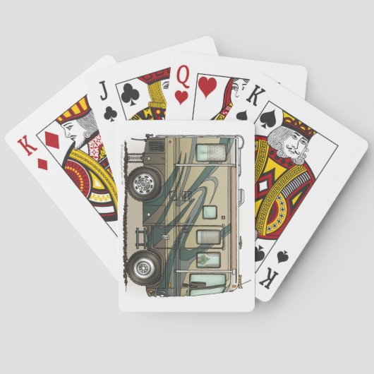 かわいいハッピーキャンパービッグRVコーチモーターホーム トランプ (裏面)