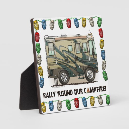 かわいいハッピーキャンパービッグRVコーチモーターホーム フォトプラーク (正面)