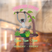 かわいいハッピーギボンエイプアニメイラストレーション ウィンドウサイン (シート2)