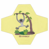 かわいいハッピーギボンエイプアニメイラストレーション サッカーボール (フラット)