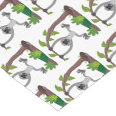 かわいいハッピーギボンエイプアニメイラストレーション ショートテーブルランナー (コーナー)