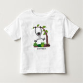 かわいいハッピーギボンエイプアニメイラストレーション トドラーTシャツ (正面)