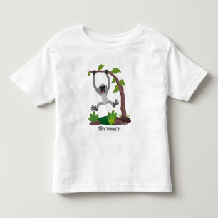 かわいいハッピーギボンエイプアニメイラストレーション トドラーTシャツ