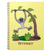 かわいいハッピーギボンエイプアニメイラストレーション ノートブック (正面)