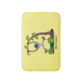 かわいいハッピーギボンエイプアニメイラストレーション バスマット (正面縦)