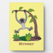 かわいいハッピーギボンエイプアニメイラストレーション フォトプラーク (正面)