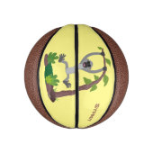 かわいいハッピーギボンエイプアニメイラストレーション ミニバスケットボール (縦)