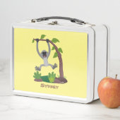 かわいいハッピーギボンエイプアニメイラストレーション メタルランチボックス (インサイチュ)