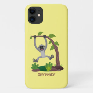かわいいハッピーギボンエイプアニメイラストレーション iPhone 11 ケース