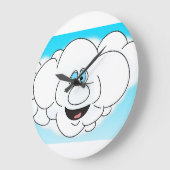 かわいいハッピークラウド ラージ壁時計 (傾斜)