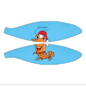 かわいいハッピークリスマスエビの漫画イラストレーション ミニバスケットボール (パネル)