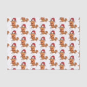 かわいいハッピークリスマスエビの漫画イラストレーション 薄葉紙 (正面)