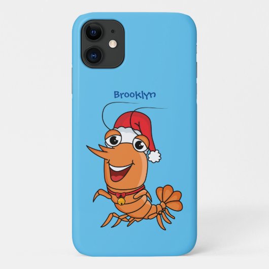 かわいいハッピークリスマスエビの漫画イラストレーション Case-Mate iPhoneケース (裏面)