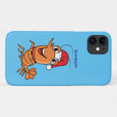 かわいいハッピークリスマスエビの漫画イラストレーション Case-Mate iPhoneケース (裏面(横))